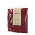 Bieżnik świąteczny na stół 40x183 cm bordowo, zielona zdobiony haftem choinek Eurofirany