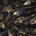Zasłona czarno, złota w botaniczym stylu, zaciemniająca 135x250 cm przelotka CLARA Eurofirany