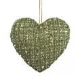 OZDOBA CHOINKOWA JASNA ZIELONE SERDUSZKO Z TKANINY 9x10 cm EUROFIRANY