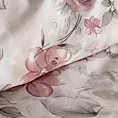 Pościel 220x200 cm bawełniana kolor pudrowy róż, beżowy z roślinnym wzorem SPRING 42 Eurofirany