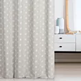 Zasłona szyta na taśmie fala kremowo beżowa dwustronna, z wzorem w grochy