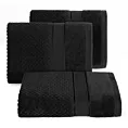 Ręcznik do rąk 30x50 cm bawełniany kolor czarny z welwetową bordiurą 500 g/m2 JESSI Eurofirany