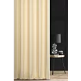 Zasłona szyta na flexach kremowa z miękkiej tkaniny o welurowej strukturze