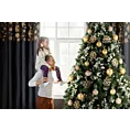 Zasłona welwetowa ASTRA zdobiona świątecznymi śnieżynkami Eurofirany