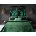 Narzuta welwetowa ciemozielona 280x260 cm z wytłaczanym metodą hot press motywem krokodylej skóry SALVIA 7 LIMITED COLLECTION Eurofirany