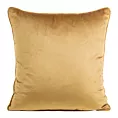 Poszewka na poduszkę 40x40 cm welwetowa, dwukolorowa z ozdobną wypustką na brzegach czarno, miodowa MEL Eurofirany