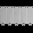 Tkanina firanowa zazdrostka z ażurowym haftem świątecznym w formie dzwoneczków Eurofirany
