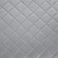 Narzuta welwetowa jasnosrebrna 170x210 cm pikowana metodą hot press w geometryczny wzór LUIZ 5 DESIGN 91 Eurofirany