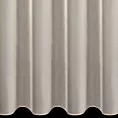 Firana szyta na flexach kremowa z delikatnej matowej tkaniny w drobną krateczę nie wymagającej prasowania, wykończonej obciążnikiem