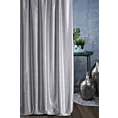 Zasłona szyta na przelotkach AMAYA popielata z jednokolorowej gładkiej tkaniny