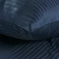 Pościel 160x200 cm satyna bawełniana kolor granatowy w drobne prążki VERA Eurofirany