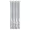 Firana kremowo z siateczki zdobiona haftem z dodatkiem szampańskiej nici 140x250 cm przelotka - ALIRA Eurofirany