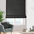 Roleta rzymska grafitowa z gładkiej tkaniny zaciemniającej typu dimout