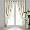 Zasłona kremowa z tkaniny welwetowej, troczek w zestwie 140x270 cm przelotka ANTARA Eurofirany