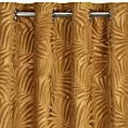 Zasłona złocista z trójwymiarowym wzorem liści, welwetowa 140x250 cm przelotka LIVIA Eurofirany