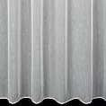 Firana szyta na taśmie 8 cm biała z miękkiej w dotyku tkaniny z efektem deszczyku, wykończona obciążnikiem