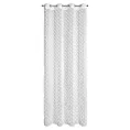 Zasłona biała zdobiona pomponami z szyfonu 135x250 przelotka AURELIA Eva Minge Eurofirany