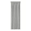 Zasłona ciemnosrebrna z tkaniny welurowej 420x260 cm taśma - Dora Eurofirany