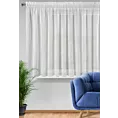 Firana biała z matowej etaminy z efektem deszczyku 300x145 cm taśma CARLA Eurofirany