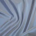 Zasłona szyta na taśmie fala niebieska z gładkiej tkaniny z delikatnym połyskiem