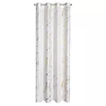 Zasłona biało, złocista zdobiona nadrukiem marmurku 140x250 cm przelotka LANI Eurofirany