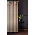 Zasłona beżowo, szampańska z welwetu zdobiona cekinami 140x250 cm przelotka JASPER Eurofirany