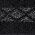 Ręcznik kąpielowy 50x90 cm bawełniany kolor czarny z ozdobną geometryczną bordiurą AZARI Eurofirany