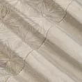 Zasłona beżowo, srebrna z ozdobnym pasem z tkaniny welwetowej 140x250 cm przelotka ARIANA Eurofirany