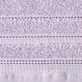 Ręcznik do rąk 50x90 cm bawełniany kolor liliowy z ozdobnym stebnowaniem 500 g/m2 POLA Eurofirany