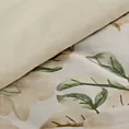 Pościel 140x200 cm bawełniana kolor beżowy, kremowy w kwiaty SONIA 32 Eurofirany