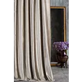 Zasłona szyta na taśmie fala ITALIA brązowa z tkaniny welwetowej o delikatnym połysku