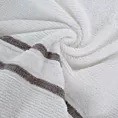 Ręcznik do rąk 30x50 cm bawełniany kolor biały w kontrastujące pasy 500 g/m2 DINA Eurofirany