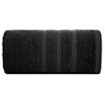 Ręcznik kąpielowy 100x150 cm bawełniany kolor czarny z ozdobną bordiurą 500 g/m2 MILO Eurofirany
