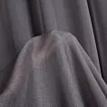Firana szyta na taśmie fala grafitowa z półmatowej etaminy o luźnym splocie, wykończona obciążnikiem