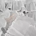 Zazdrostka biała z etaminy zdobiona subtelnymi falbanami 150x70 cm szelki LILIA Eurofirany
