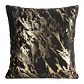 Poszewka na poduszkę 45x45 cm welwetowa zdobiona lśniącym marmurkowym wzorem czarno, złocista DORIS DESIGN 93 Eurofirany