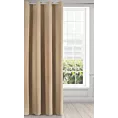 Zasłona beżowa z gładkiej matowej tkaniny zaciemniającej 135x250 cm przelotka BLACKOUT Eurofirany