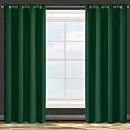 Zasłona zielona z gładkiej tkaniny zaciemniającej typu blackout 135x250 przelotka PARISA Design 91 Eurofirany