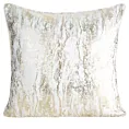 Poszewka na poduszkę 45x45 cm z przecieranym błyszczącym nadrukiem biało, szampańska ELISE Eurofirany