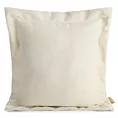 Poszewka na poduszkę  55x55 cm z szenilowej tkaniny kremowa o widocznym ozdobnym splocie Eva Minge Elegante Eurofirany