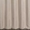 Zasłona szyta na taśmie 5 cm beżowa z miękkiej matowej tkaniny szenilowej o naturalnym splocie