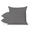 Poszewka szyta popielata z miękkiej tkaniny o welurowej strukturze