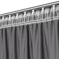 Zasłona grafitowa z tkaniny welurowej 420x260 cm taśma - Dora Eurofirany