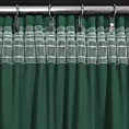 Zasłona ciemnozielona z welwetu zdobiona falbanami 140x270 taśma CHARLOTTE 1 Eurofirany