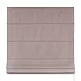 Roleta rzymska wrzosowa miękka, szenilowa tkanina o wyraźnym splocie i delikatnym połysku