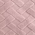 Narzuta na fotel-koc flano 70x160 cm pudrowo różowa zdobiona wytłaczanym wzorem CARO DESIGN 91 Eurofirany