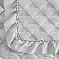 Narzuta srebrna 220x240 cm obszyta falbaną pikowana techniką hot press VANESA EUROFIRANY CLASSIC