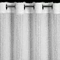 Zasłona biała zdobiona moherową nicią z tkaniny szyfonowej 135x250 cm przelotka SELMA Eva Mingę Eurofirany