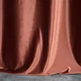 Zasłona szyta na taśmie fala ITALIA ceglasta z tkaniny welwetowej o delikatnym połysku