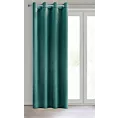 Zasłona ciemnoturkusowa z tkaniny welwetowej 140x250 cm przelotka ROSA Design 91 Eurofirany